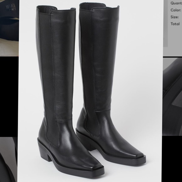 H&M Leather Boots NWT - Picture 1 of 9